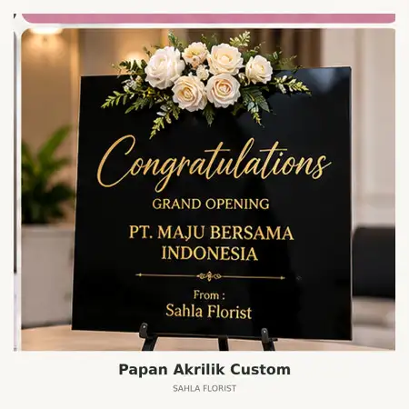 Papan Bunga Akrilik Prawirotaman